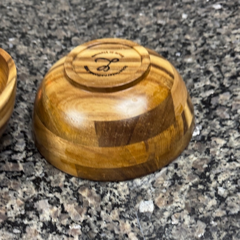 Rustic Farmhouse Wooden Bowl Set - Rich Brown - Picture 10 of 12